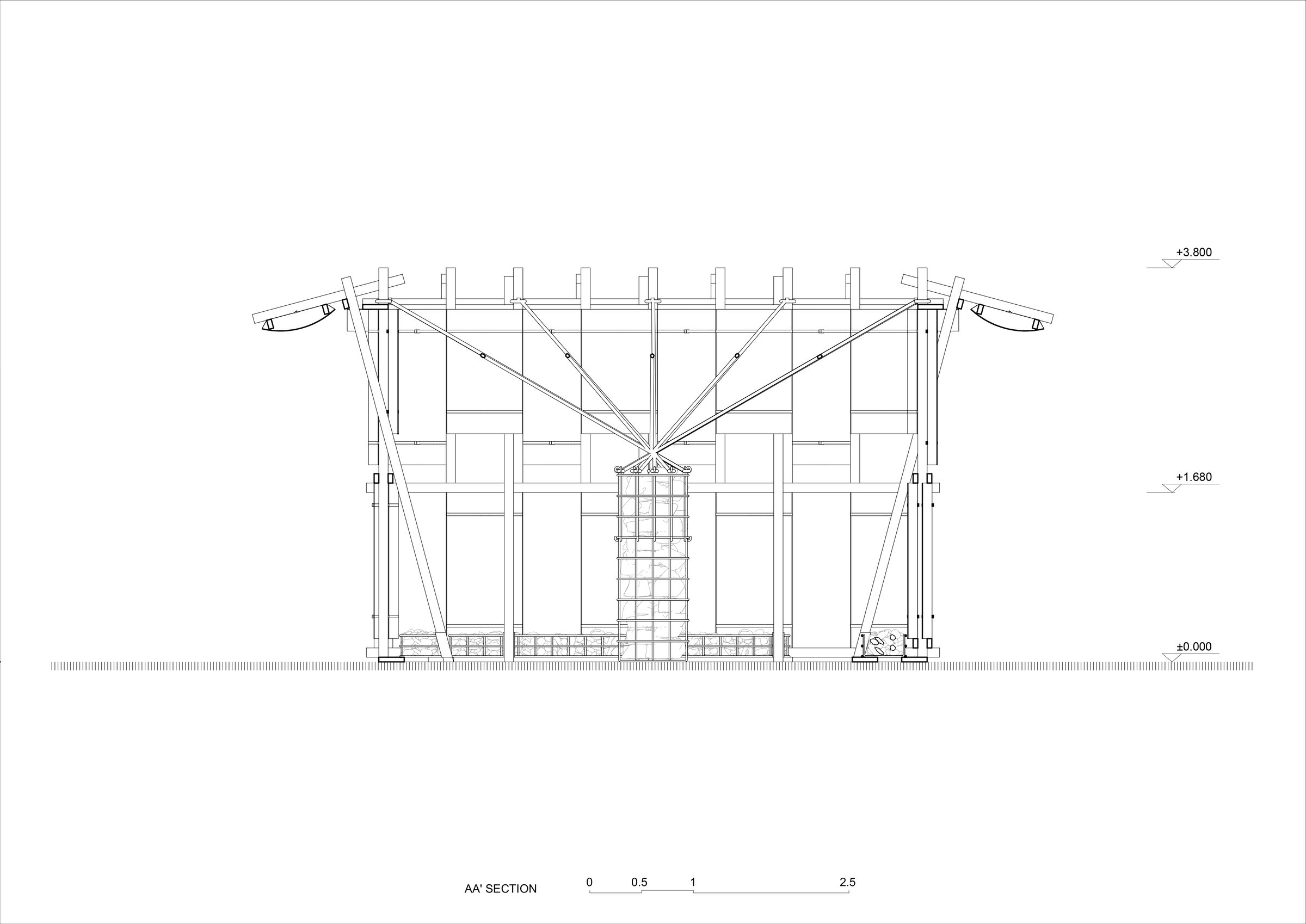 A-A' section ( w. height info )