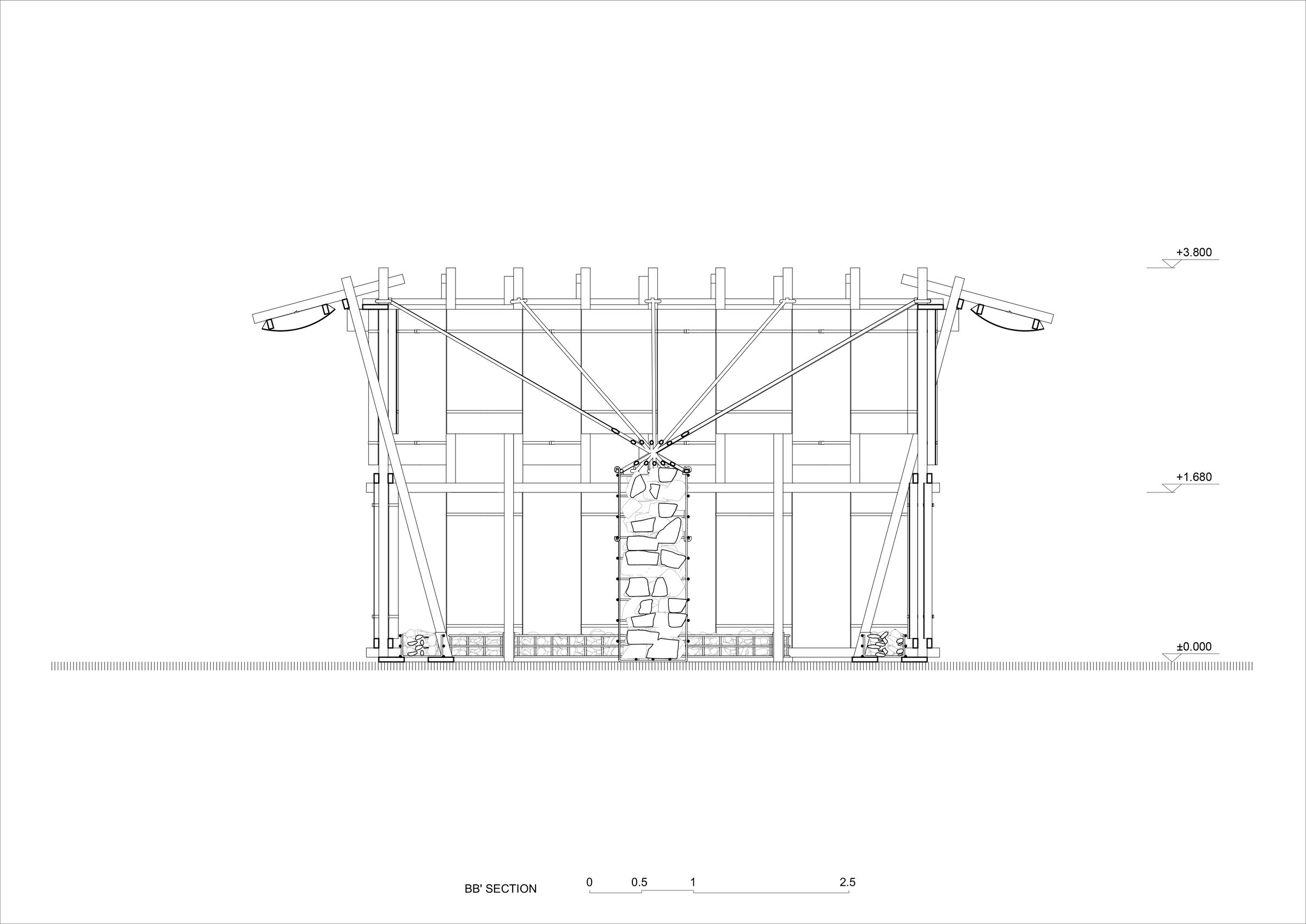 B-B' section ( w. height info )