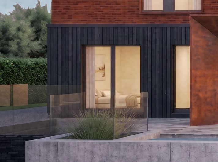 Timber cladding at Jasmine House